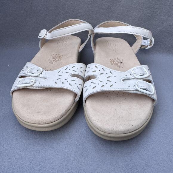 SAS Tripad Comfort Sandals Womens Size 6 White Leather Ankle Strap Made USA - Picture 5 of 9